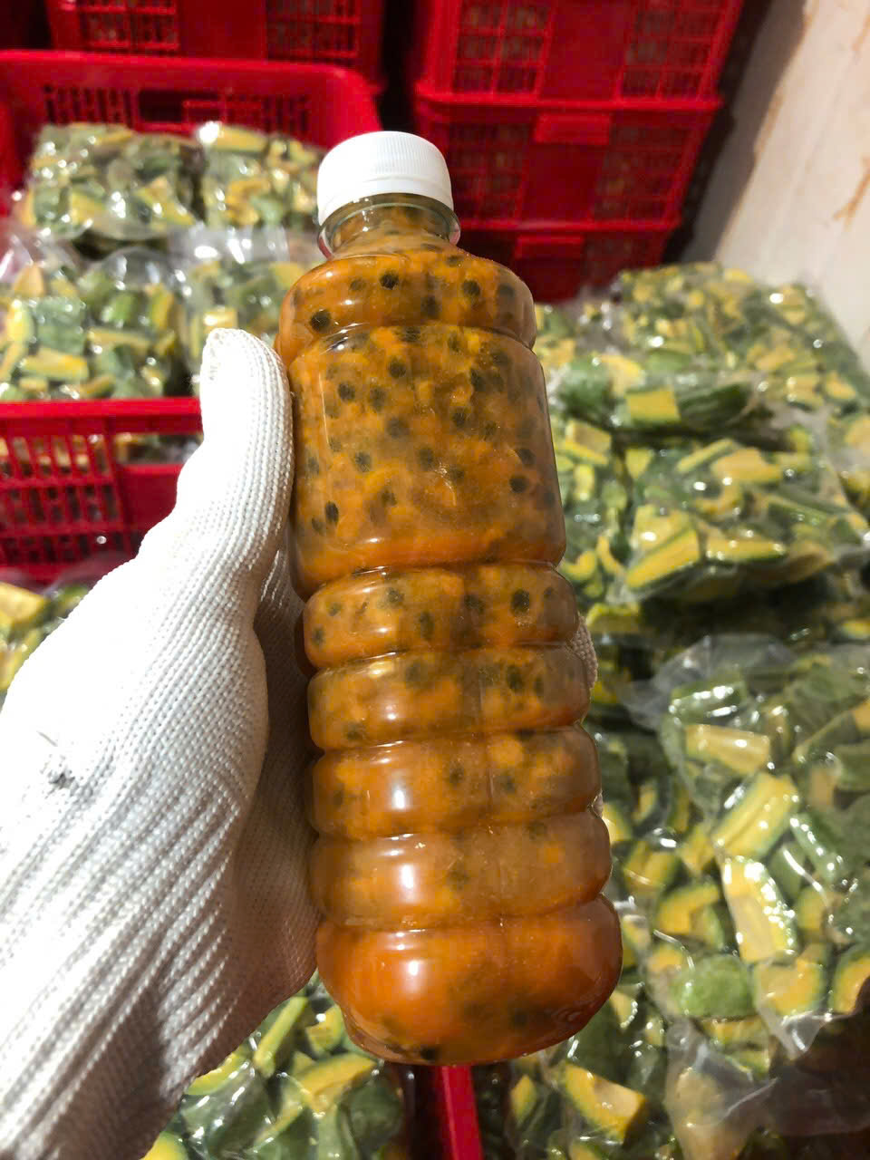 Chanh dây nguyên hạt cấp đông - Chai 500ml